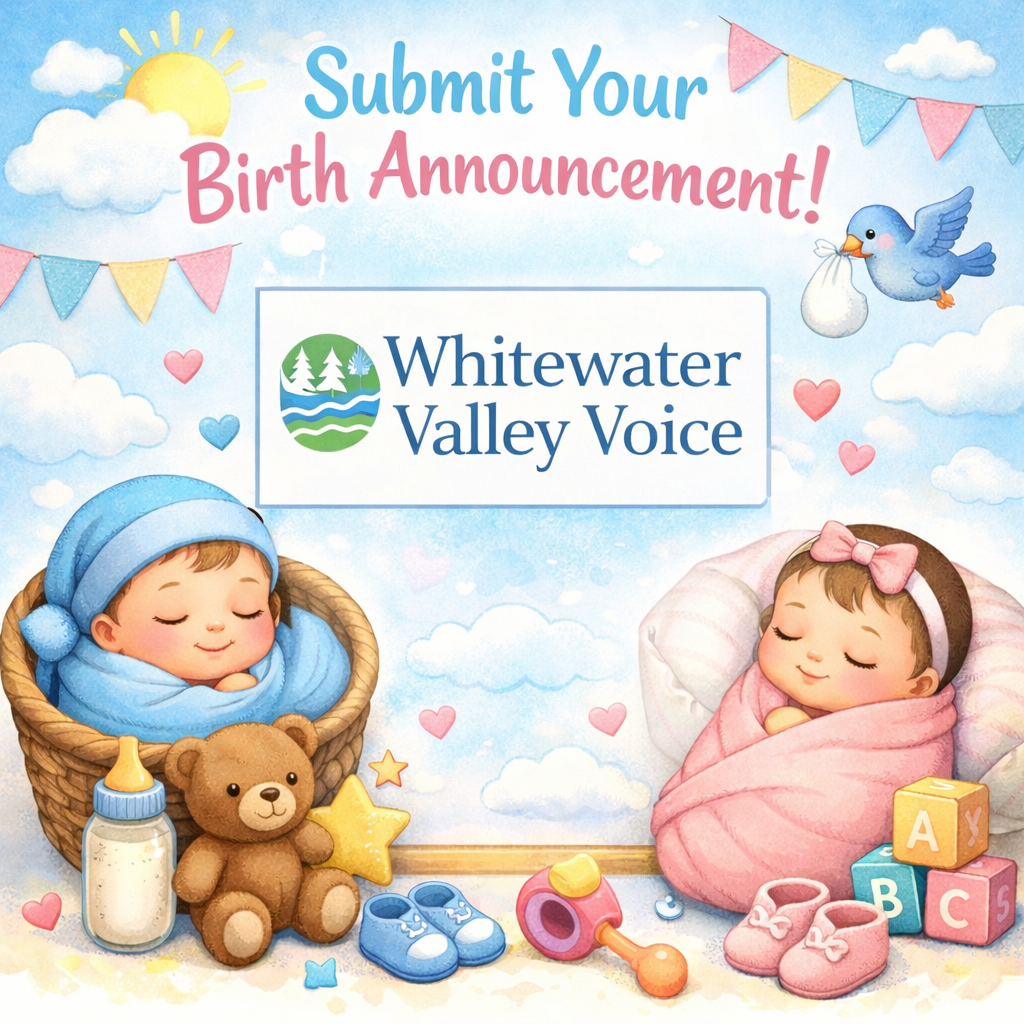 Submit a birth announcement to Whitewater Valley Voice